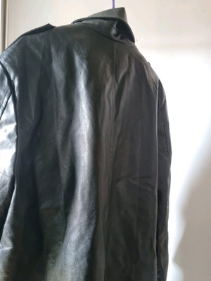 Faux leather trench coat σαν καινούργιο, μαύρο, μέγεθος XL/3XL