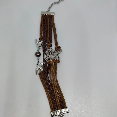 Bracelet with Tree of Life, Birds and Bead like new