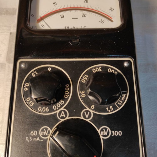 Multavi-5 multimeter used, vintage German bakelite from 1950