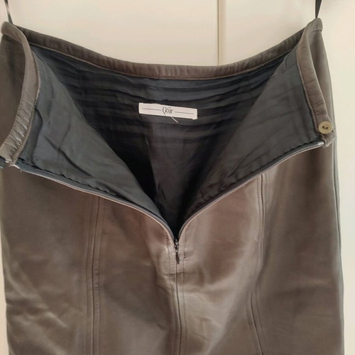 Mini skirt made of faux leather like new, brown, size XS