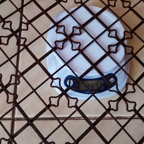 Antique wrought iron grille 1880-1930 used, wooden double door