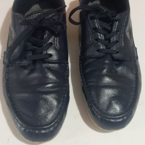 Lacoste sneakers used, leather, size 45, dark blue