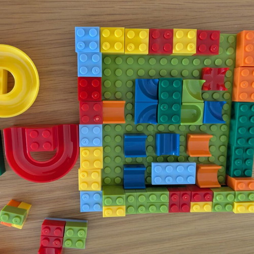 Small Building Blocks with Slides Compatible with Popular Brand