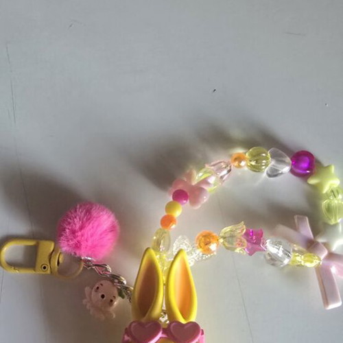 Sonny Angel Summer Vacation Rabbit figure with handmade keychain