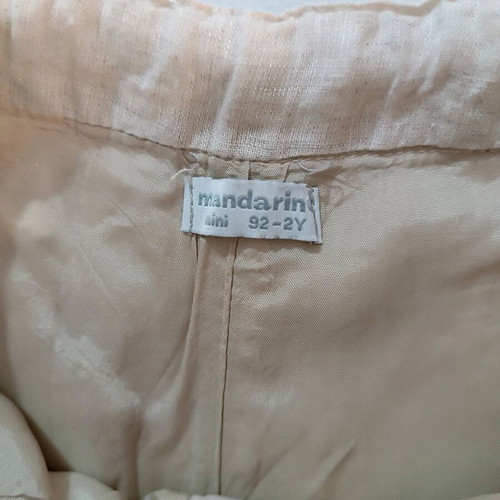 Mandarino linen boy set 2 years like new