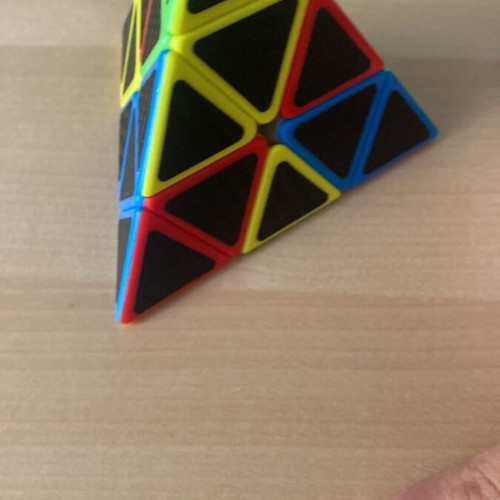 Rubik's Cube triangle used, unsolved