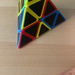 Rubik's Cube triangle used, unsolved
