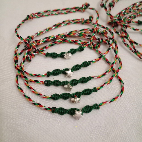 Gourakia bracelets new set of 10 with silver stars