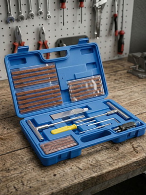 Tire Repair Kit 27 Pieces New with Ergonomic Case