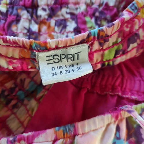 Esprit dress like new, adjustable straps, colorful, size S