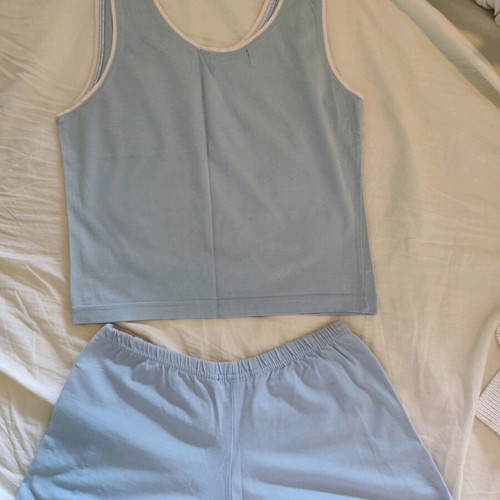 Activo jeans set shorts and top medium used, blue