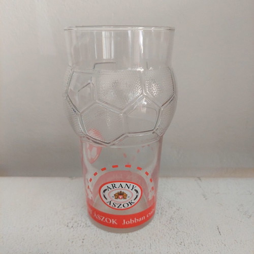 Arany Aszok Collectible Beer Glass like new, football design