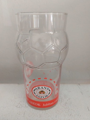 Arany Aszok Collectible Beer Glass like new, football design