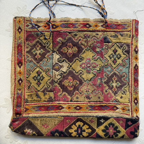 Epirus Handwoven Tagari Woolen Bag used, circa 1900, folk art