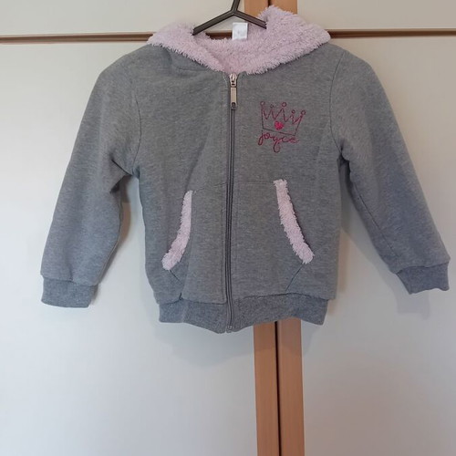 Jacket with fur like new, size 116 cm for 4 years old