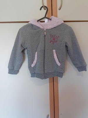 Jacket with fur like new, size 116 cm for 4 years old