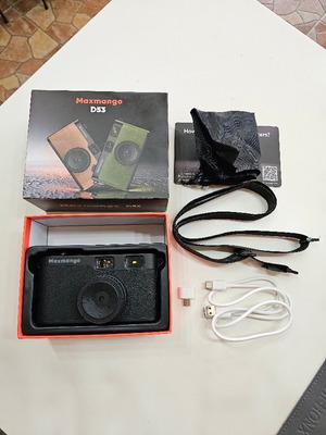 Maxmango D53 ретро цифров фотоапарат без екран, 4 филтъра, 8GB SD карта
