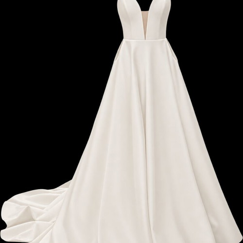 Galliano wedding dress satin with long train and tulle choker veil