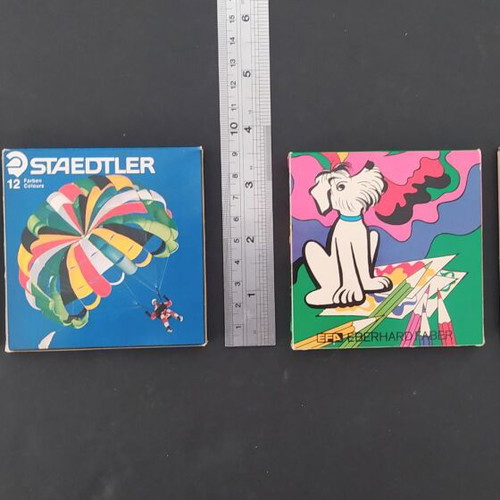 Vintage colored pencil sets Faber, Staedtler, Lyra like new, 4 pcs