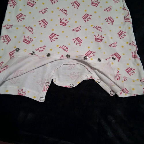 Cotton summer pajamas for girls used, size 104, white and pink