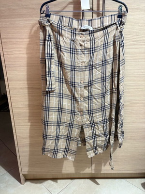 Midi checkered skirt Mango new, beige and blue, size L