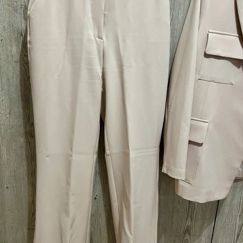 Vassia Kostara women's suit cream new, high-waisted small pants