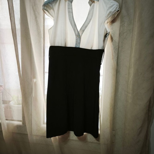 Black and white short dress like new, size M