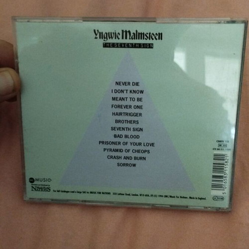 Yngwie Malmsteen The Seventh Sign CD like new, metal