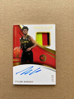 Panini Immaculate rookie Tyler Dorsey /99 on card patch autograph σαν καινούργιο Olympiacos
