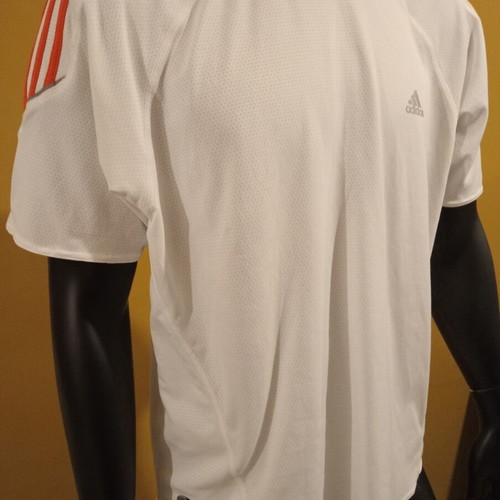 Adidas Clima Lite Athletic Tennis Jersey Shirt White Orange XL new