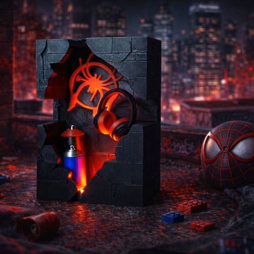 Decorative lamp inspired by Miles Morales like new