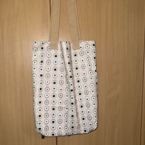 Anamnesia Tote Bag The Eye New, Beige Cotton Shoulder Bag