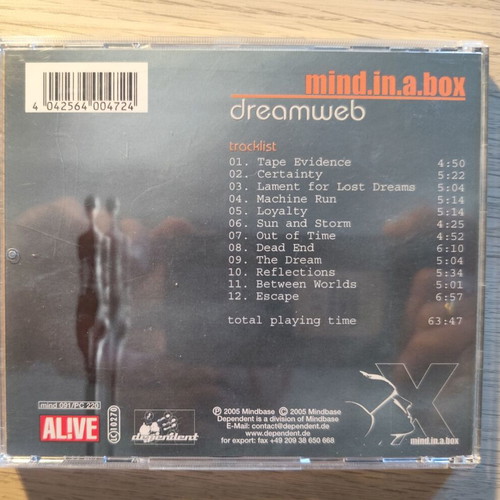 Mind.in.a.box Dreamweb CD album 2005 like new, electronic