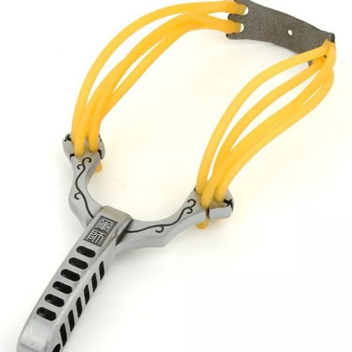 Metal Combat Hunting Slingshot new with 8 rubber bands