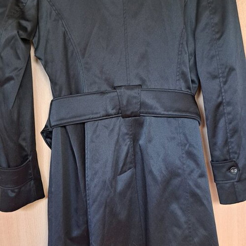 Ysatis satin trench coat like new, black, size 3