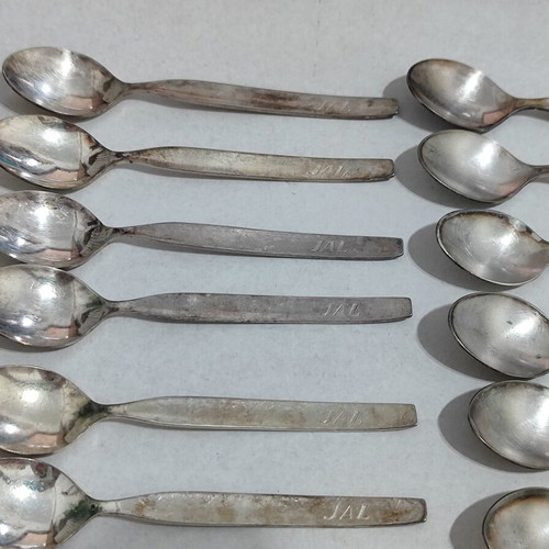 JAL Japan Airlines Vintage Silver-Plated Cutlery Set used