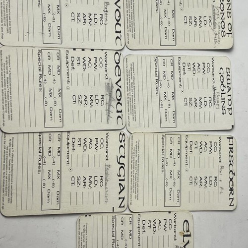 Chronopia Excelsior Entertainment Set of 7 Collectible Mutant Chronicles Cards used