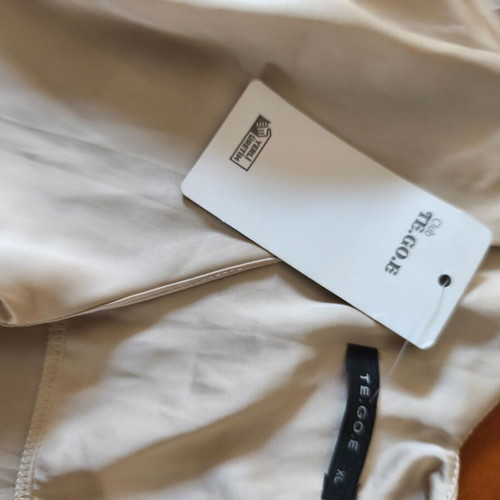 Satin top new with tags, beige, size XL
