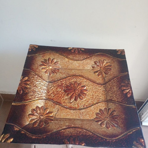 Decorative glass platter like new, 34x34 cm
