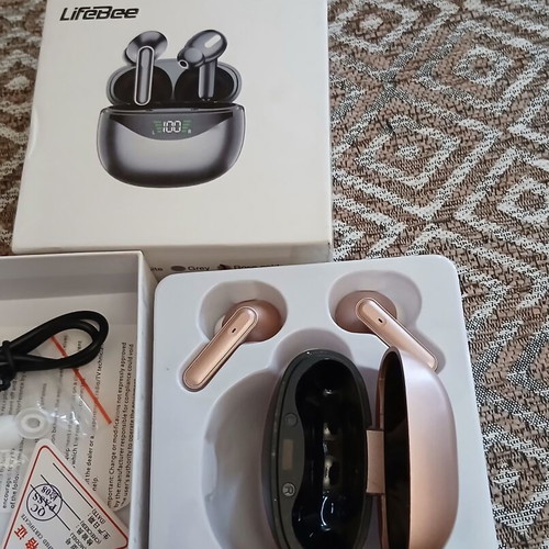 LifeBee TWS wireless earbuds new, rose gold