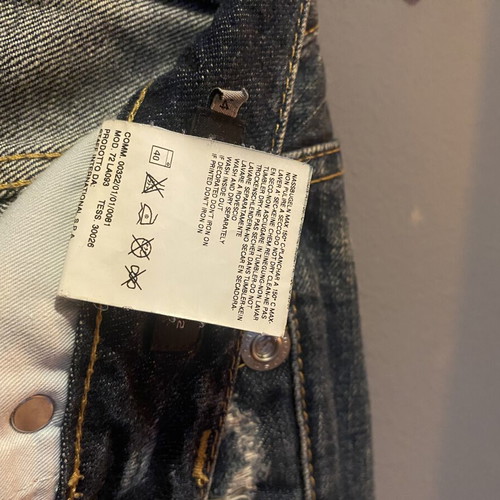 Dsquared2 Cropped Jeans like new, vintage with leather biker patch