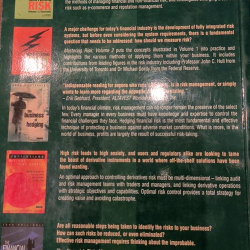 Visions of Risk book like new, English