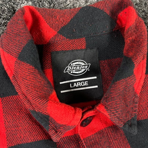 Dickies New Sacramento Flannel Shirt like new, size L, red and black