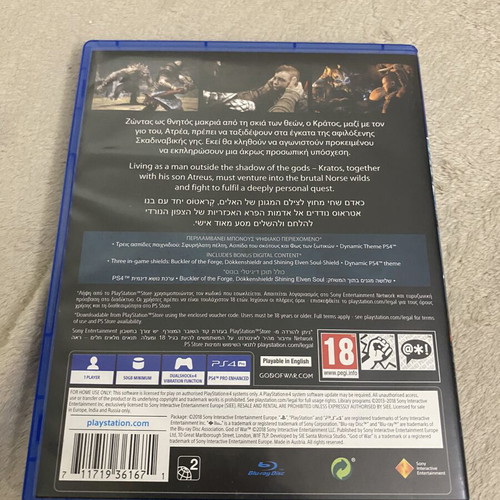 God of War Day One Edition PS4 game used, with manual