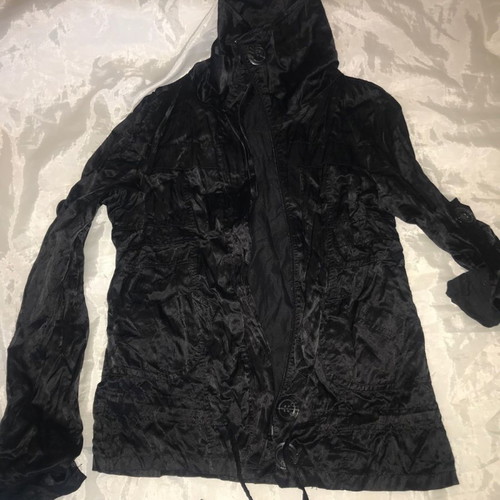 Summer jacket used, black, thin satin finish