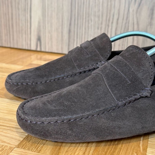 Tod’s brown suede driving shoes used size 40.5