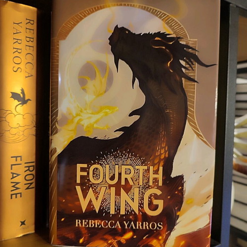 Fourth Wing book dust cover new for hardback edition