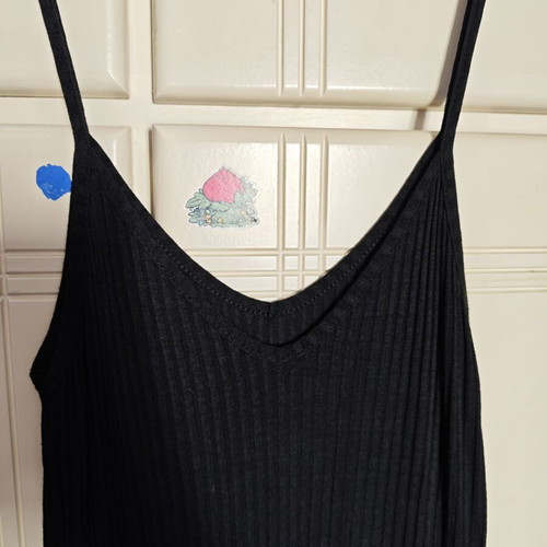 Black Rib One-Piece Jumpsuit used with side pockets