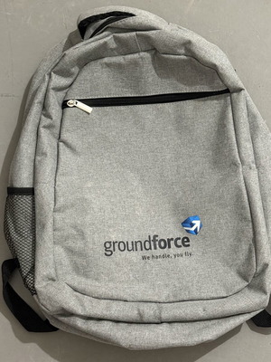 Groundforce grey school backpack, unused