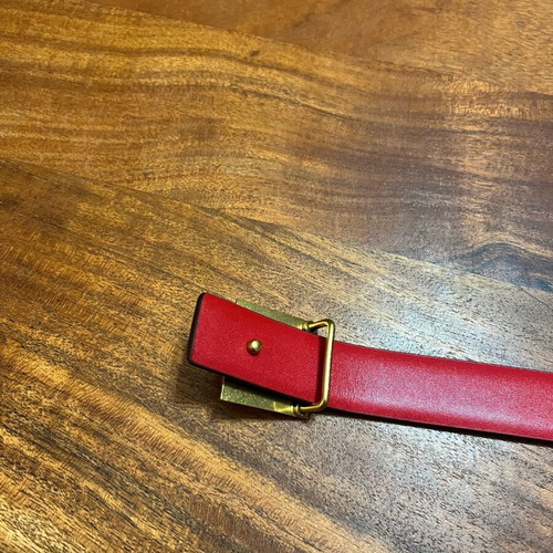 Leather belt double-sided new, length 95 cm